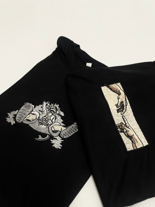 One Piece - Luffy & Creation of Adam 2-Pack Tee