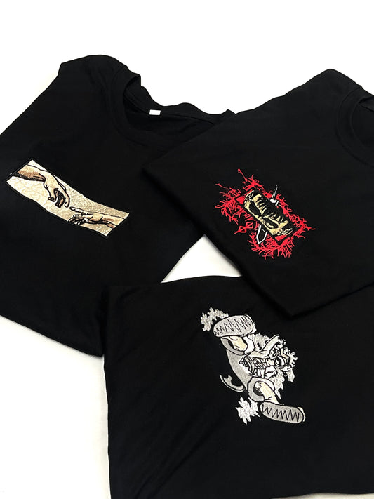 Berserk Eyes, Creation of Adam & Luffy - One piece 3-Pack Tee