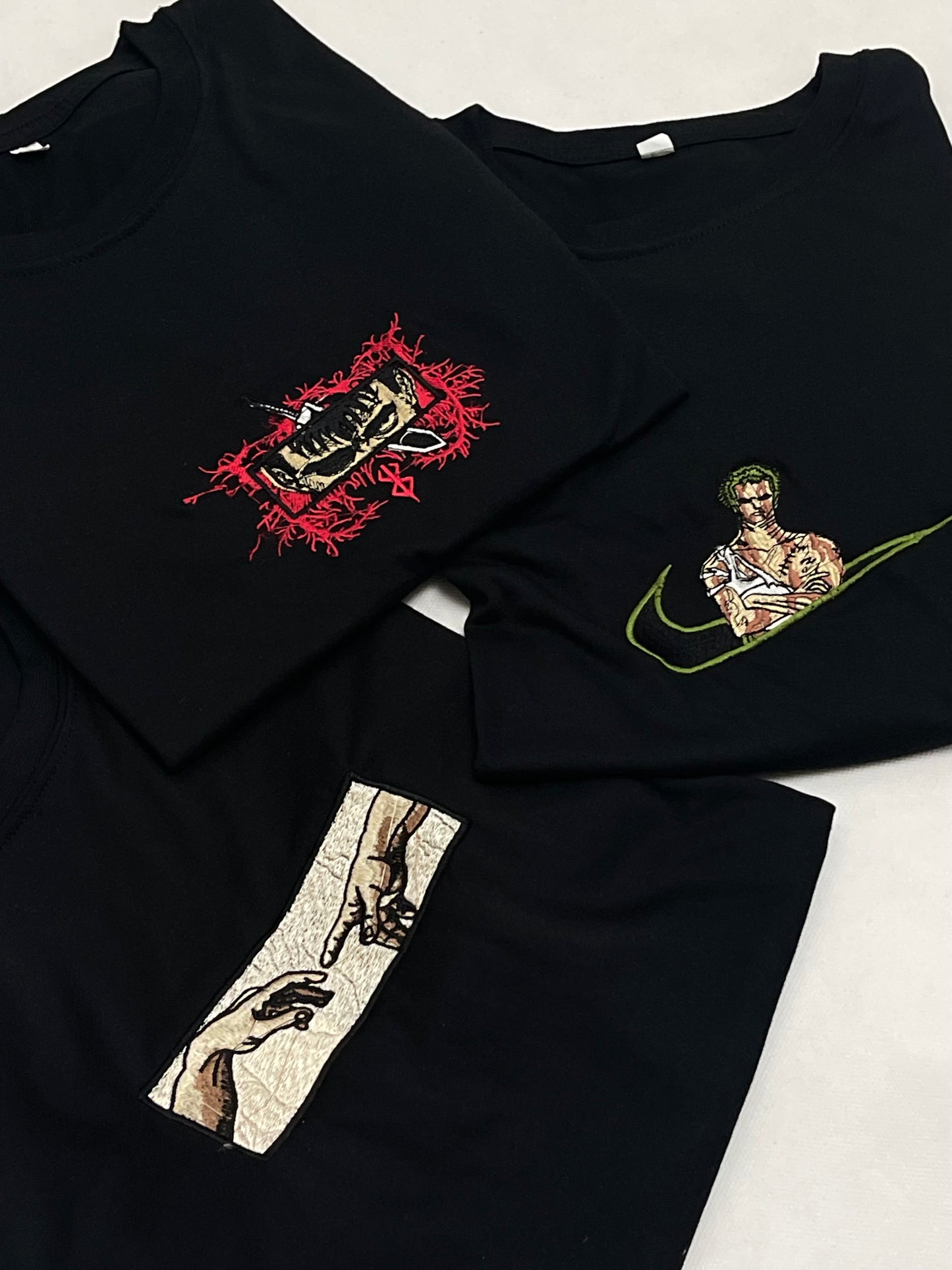 Berserk Eyes, Zoro x Nike & Creation of Adam 3-Pack Tee