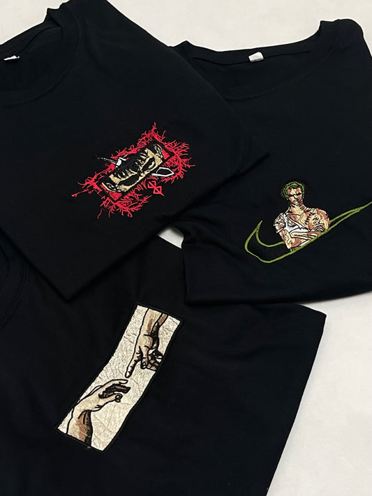 Berserk Eyes, Zoro x Nike & Creation of Adam 3-Pack Tee