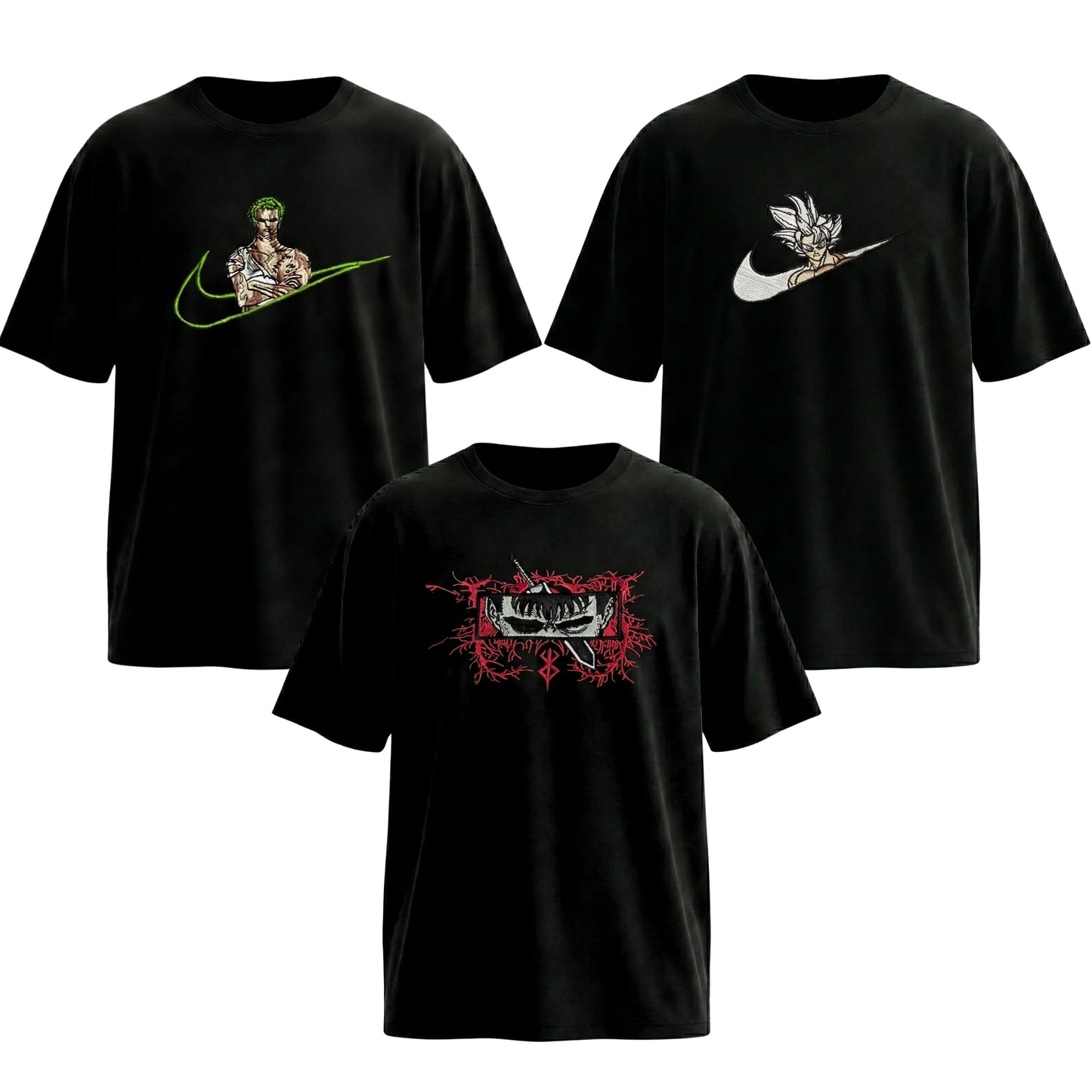 Goku x Nike, Berserk Eyes & Zoro x Nik 3-Pack