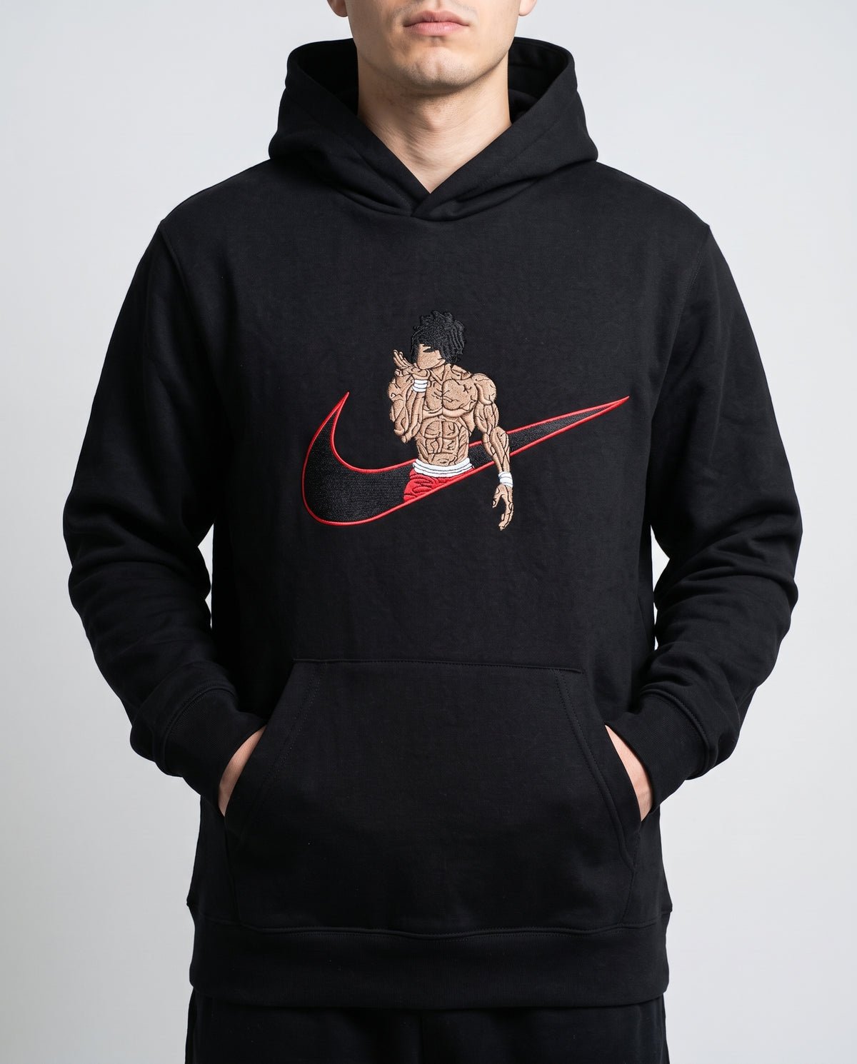 Baki Hanma Embroidered Hoodie