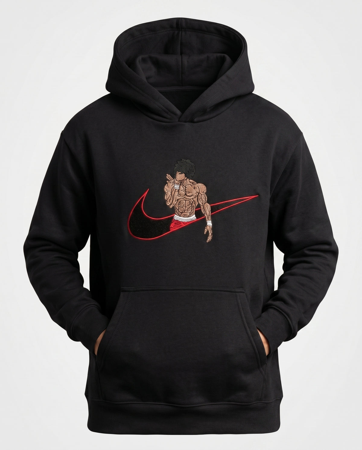 Baki Hanma Embroidered Hoodie