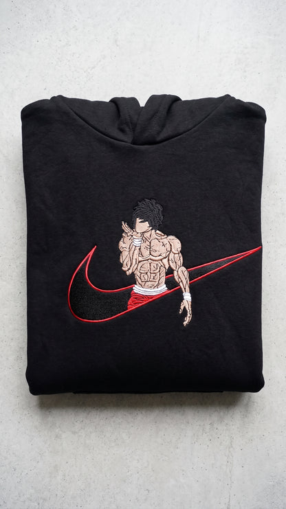 Baki Hanma Embroidered Hoodie