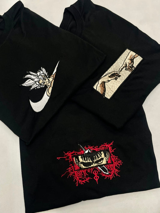 Berserk Eyes , Creation of Adam & Goku x Nike 3-Pack Tee